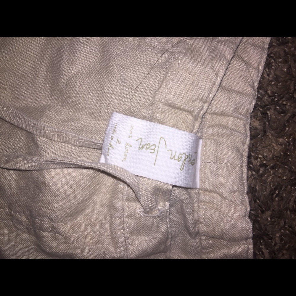 Vs: London jean linen pants . Size 2.